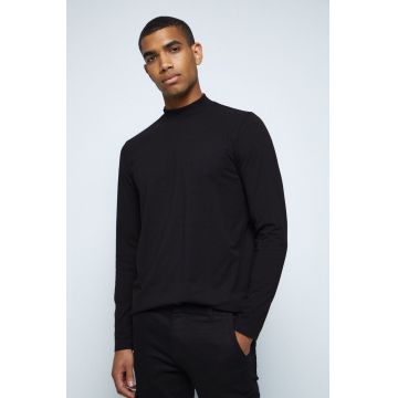 Medicine longsleeve barbati, culoarea negru, neted