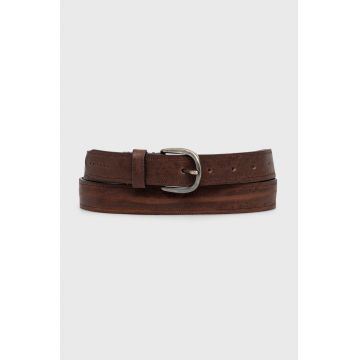 Sisley curea de piele barbati, culoarea maro