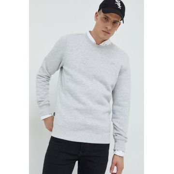 Superdry bluza barbati, culoarea gri, neted