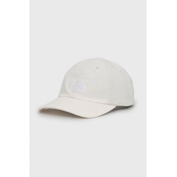 The North Face șapcă de baseball din bumbac culoarea alb, cu imprimeu