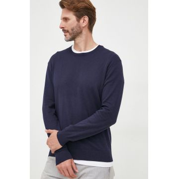 United Colors of Benetton pulover barbati, culoarea albastru marin, light