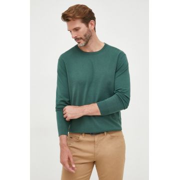 United Colors of Benetton pulover barbati, culoarea verde, light