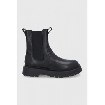 Vagabond Ghete Chelsea de piele bărbați, culoarea negru