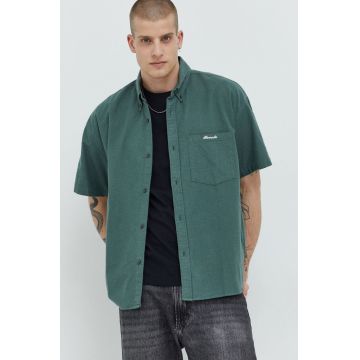 Abercrombie & Fitch camasa barbati, culoarea verde, cu guler button-down, relaxed