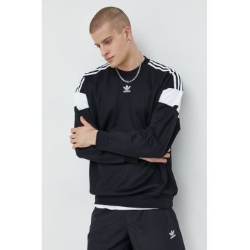 adidas Originals bluza barbati, culoarea negru, cu imprimeu