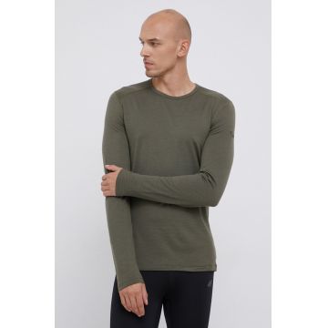 Icebreaker Longsleeve din lână culoarea verde