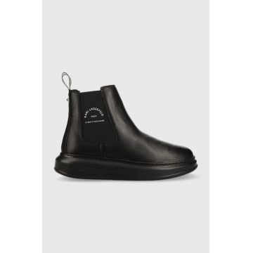 Karl Lagerfeld ghete chelsea de piele Kapri Mens barbati, culoarea negru