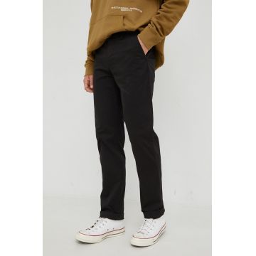 Lee pantaloni barbati, culoarea negru, drept