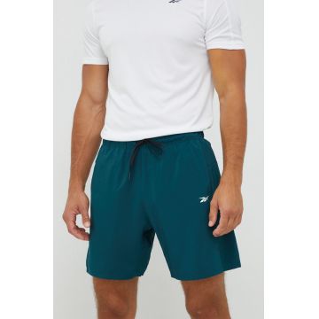 Reebok pantaloni scurți de antrenament Speed 2.0 barbati, culoarea verde