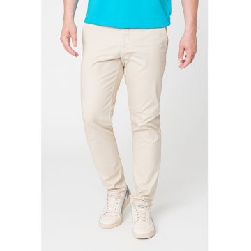 Pantaloni chino slim fit cu talie medie Hallden