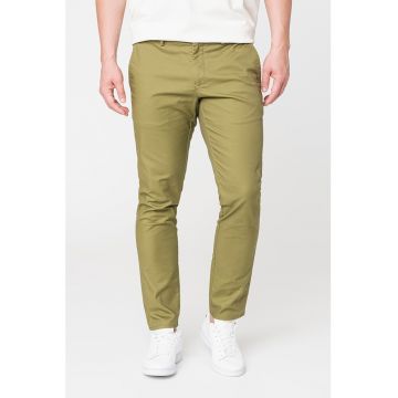 Pantaloni chino slim fit cu talie medie Hallden