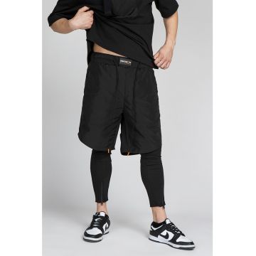 Pantaloni cu snur de ajustare si model 2in1