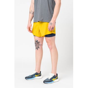 Pantaloni scurti cu model 2in1 - pentru yoga