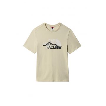 Tricou cu decolteu la baza gatului si logo Mountain Line