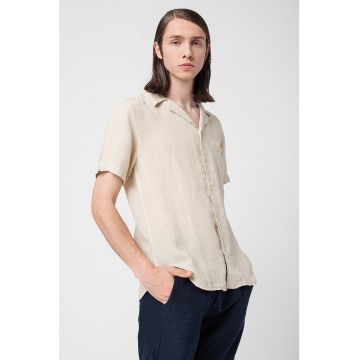 Camasa regular fit de in cu maneci scurte Camasa regular fit de in cu maneci scurte