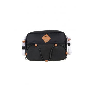 Geanta crossbody cu fermoar contrastant