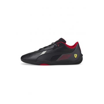 Pantofi sport de piele ecologica cu logo discret Ferrari R-Cat