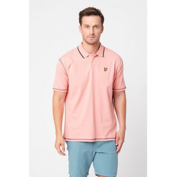 Tricou polo supradimensionat cu detaliu logo