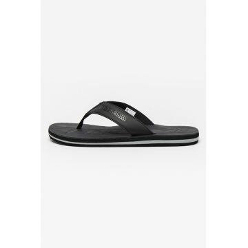 Papuci flip-flop de piele peliculizata Elm