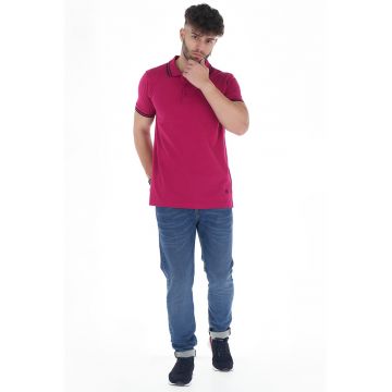 Tricou polo cu accente in dungi