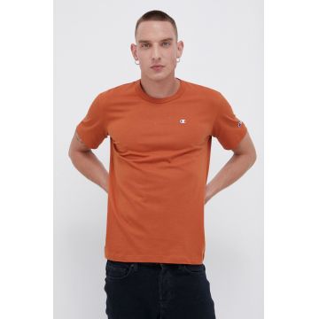 Champion Tricou din bumbac 216545 culoarea portocaliu, material neted