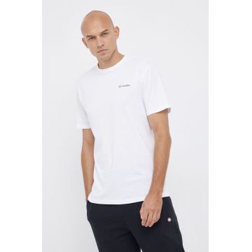 Columbia tricou din bumbac North Cascades culoarea alb, cu imprimeu 1834041