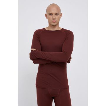 Houdini longsleeve funcțional Desoli culoarea bordo