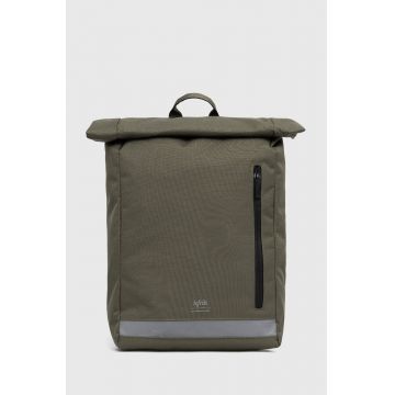 Lefrik Rucsac bărbați, culoarea verde, mare, material neted