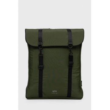 Lefrik Rucsac bărbați, culoarea verde, mare, material neted