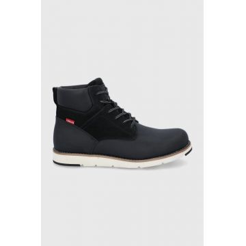 Levi's Pantofi înalți bărbați, culoarea negru