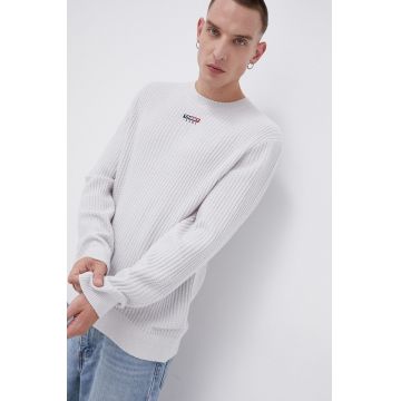 Tommy Jeans Pulover bărbați, culoarea gri