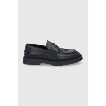 Vagabond Mocasini de piele bărbați, culoarea negru