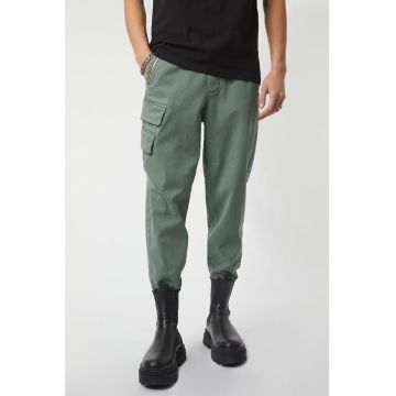 Pantaloni cargo din amestec de lyocell