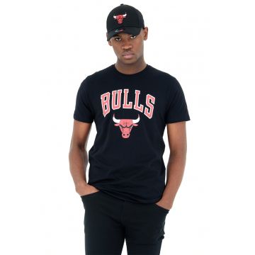 Tricou cu decolteu la baza gatului si imprimeu Chicago Bulls