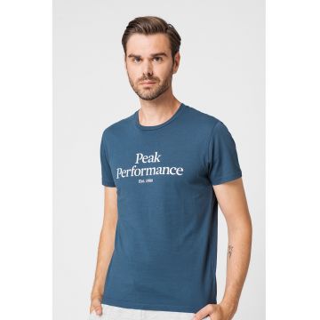 Tricou de bumbac organic cu imprimeu logo pe piept