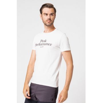 Tricou de bumbac organic cu imprimeu logo pe piept