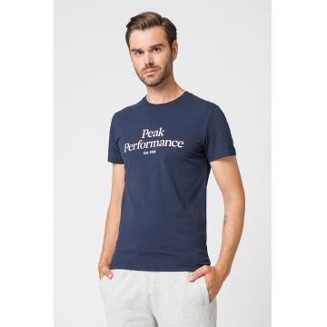 Tricou de bumbac organic cu imprimeu logo pe piept