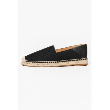 Espadrile cu insertii de piele