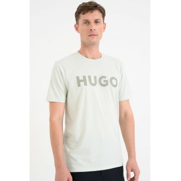 Tricou regular fit cu logo cauciucat Dulivio - Rosu/Verde pal