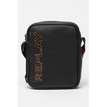 Geanta crossbody cu logo contrastant