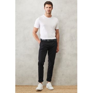 Pantaloni chino slim fit cu talie medie