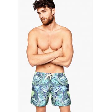 Pantaloni scurti de baie cu model tropical