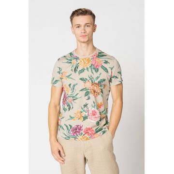 Tricou de bumbac cu impimeu Dahlia