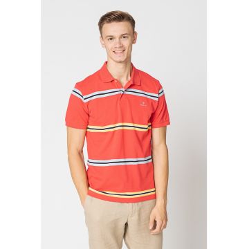 Tricou polo din material pique de bumbac Narrow Stripe