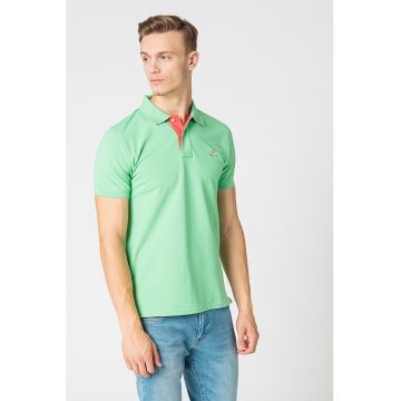 Tricou polo regular fit din pique