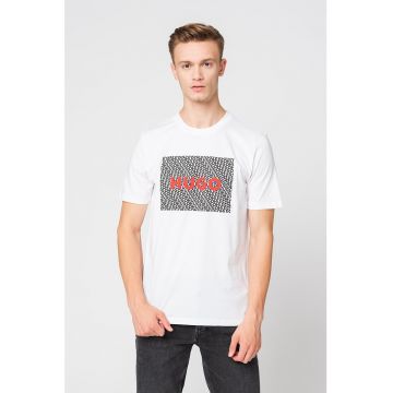 Tricou relaxed fit cu logo contrastant Dulive