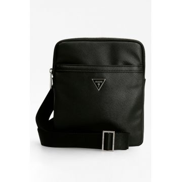 Geanta crossbody de piele ecologica saffiano