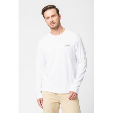 Bluza de bumbac si bambus cu decolteu la baza gatului Lowland