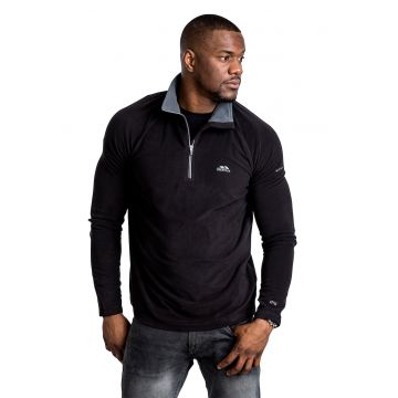Bluza din material microfleece cu fenta cu fermoar Blackford - Negru -
