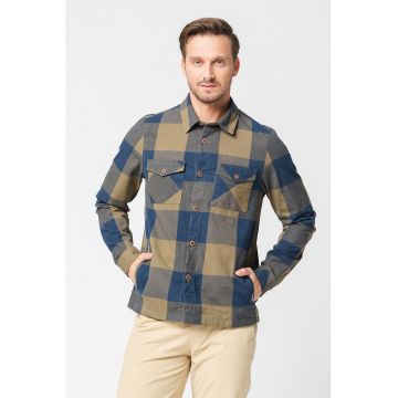 Jacheta-camasa in carouri cu buzunare cu clapa Essential
